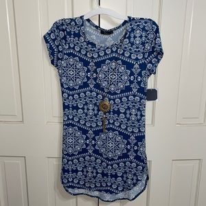 Pinc Women’s Floral Dress with Necklace - New L